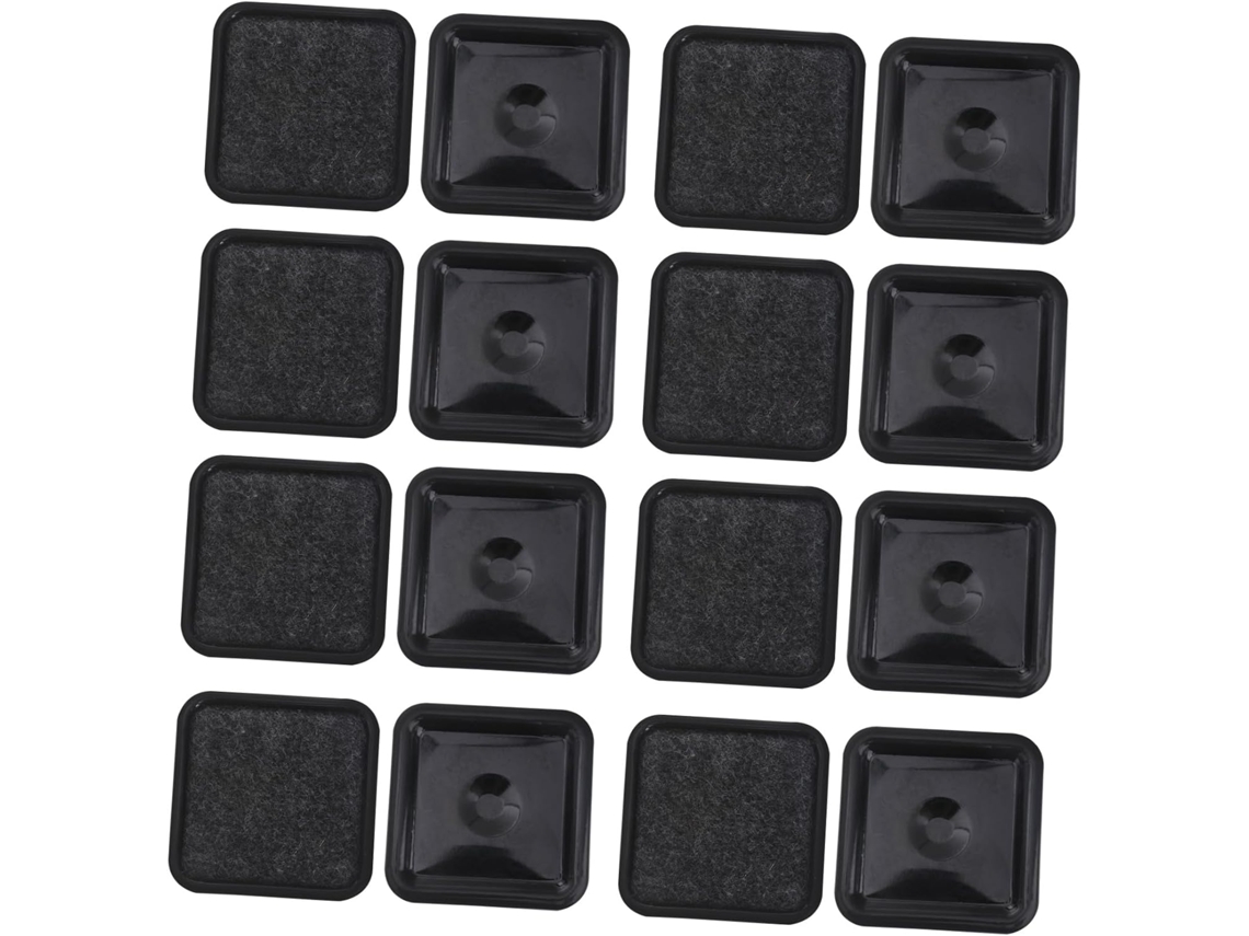 Didiseaon 16-protetores Antiderrapantes Para Móveis, Formato Quadrado, Para Rodízios, Material Plástico E Feltro, Ideais