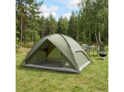 Vidaxl Tenda De Camping Com Capa De Chuva Impermeável Verde-azeitona