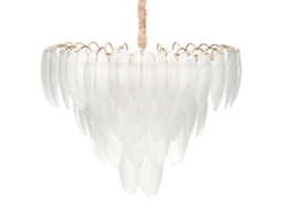 Lustre BELIANI Mahaica de Vidro Latão 60x60x107