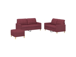 Sofa Set, Sofa Sets Vidaxl Vermelho Tecido (n/a)