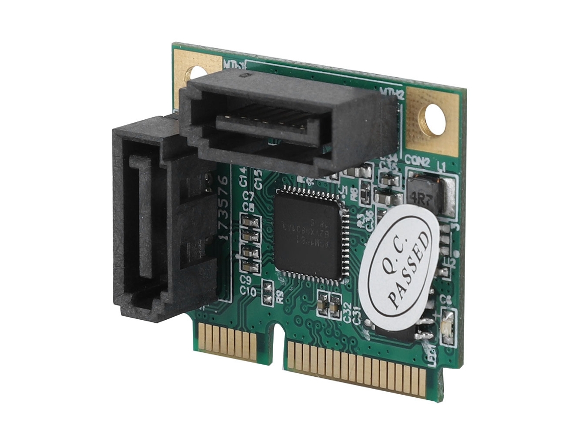 Mini 2 Portas Pci-e Para Cartão De Expansão De Disco Rígido Sata 3.0 6gbps Para Windows