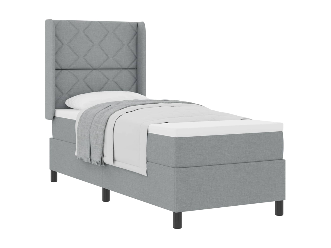 Cama box spring led com colchão rosa 120x200 cm Veludo MAISON EXCLUSIVE
