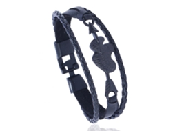 Pulseira De Couro Pu Estilo Ocidental Design Flecha No Coração Ligação Liga