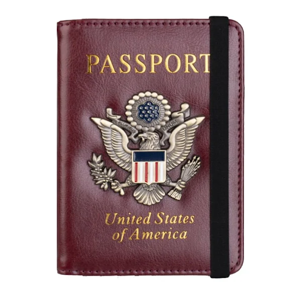 Porta-passaporte Com Compartimento Para Cartões, Vinil