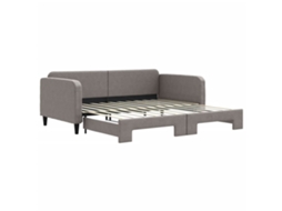Daybed With Trundle, Daybeds With Trundles Vidaxl Cinzento-acastanhado Tecido (100 X 200 Cm)