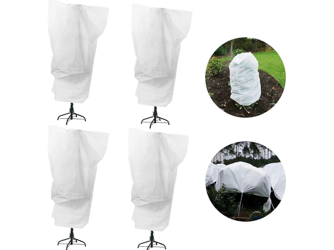 Kit De 4 Protetores De Plantas Para Inverno, Tecido Resistente À Geada, 23,6 X 31,5 Polegadas