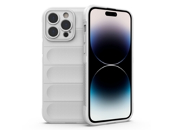 Capa Halinuia Para Iphone 14 Pro Max Magic Shield Tpu Branco (proteção Integral, Interior Em Flanela)