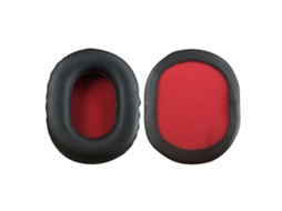 Almofadas Zruxe Para Auscultadores Padforce Oval Universal 80x60x16 Mm Preto/vermelho (pele Ecológica)