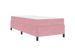 Conjunto 1 Estrutura Da Cama Vidaxl Rosa Tecido (80 X 200 Cm)