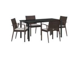 Cadeiras De Jardim Modernas Com Almofadas Vidaxl Marrom Vime Pe