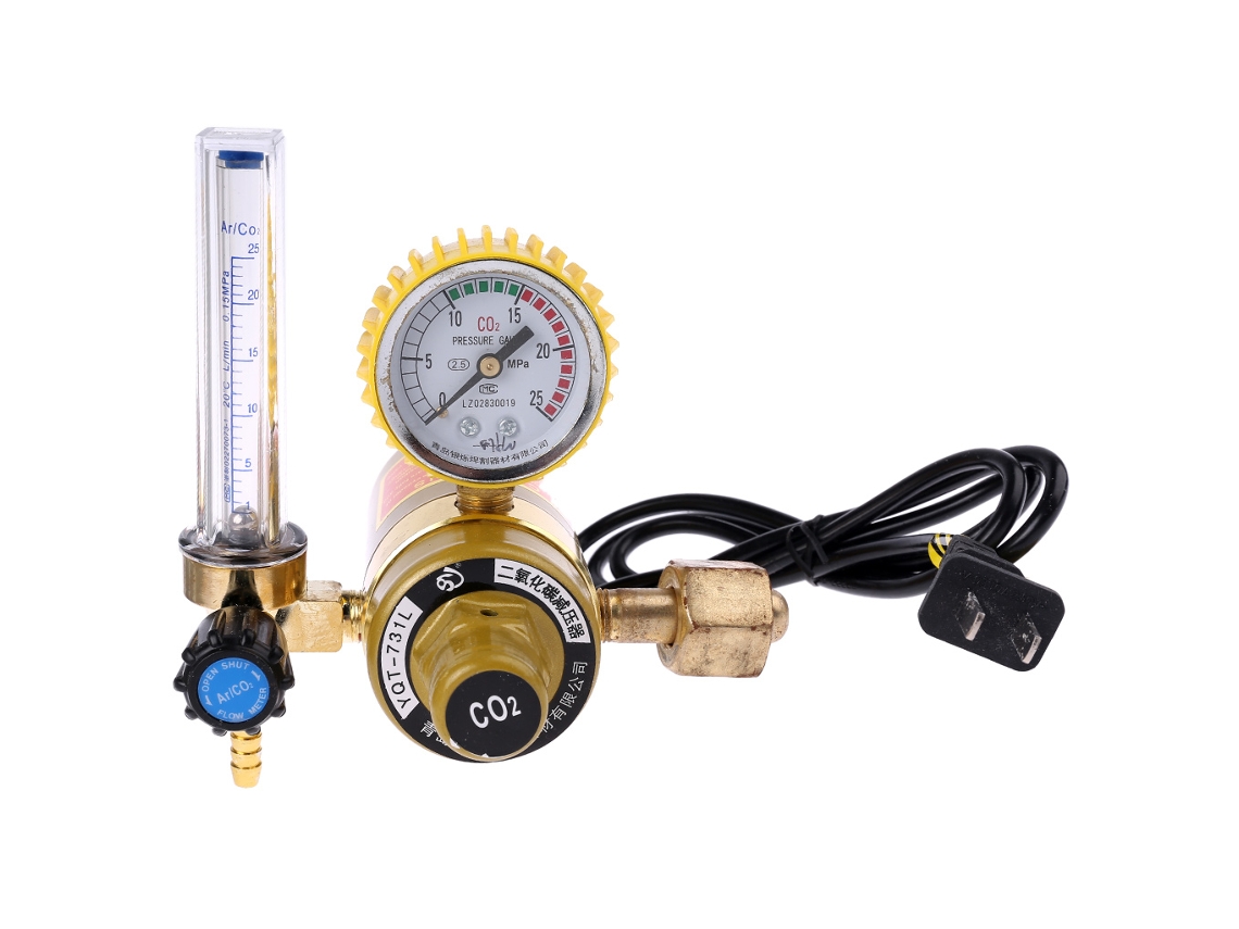 Regulador De Co2 Com Boa Vedação, Regulador De Soldagem Co2, Válvula Redutora De Pressão Dióxido Carbono, Fácil Instalação, Compacto