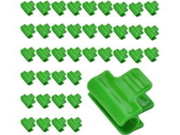 Conjunto de 40 Grampos de Plástico para Estufa, 11 Mm, Reutilizáveis, Antiderrapantes, Ideais para Jardinagem em Estufas, Galpões e Hortas. AQUAFORGE