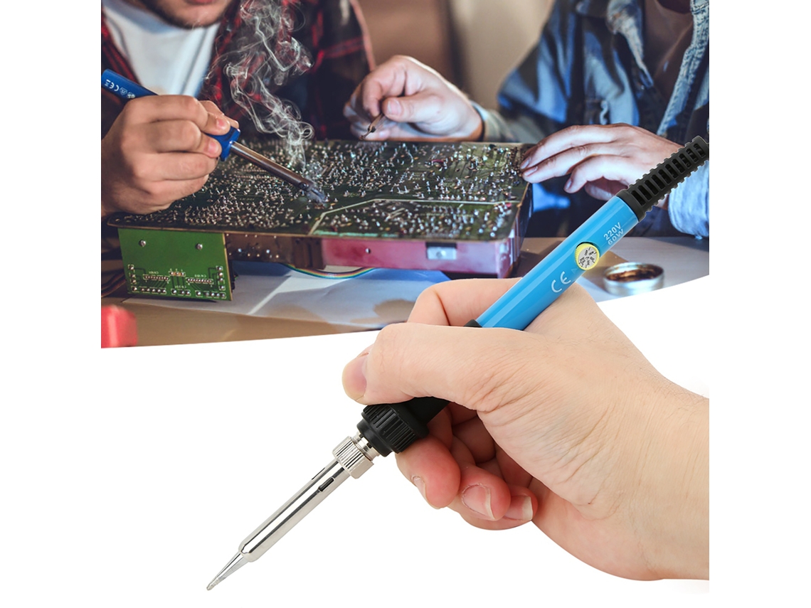 Kit De Ferro De Soldar Com Temperatura Ajustável Laxiscreed De 60w Para Soldar E Pintar Mãos À Mão