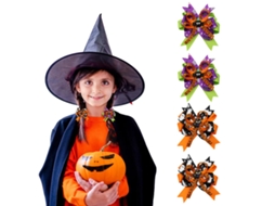 4 Pcs Ganchos de Cabelo de Halloween com Abóbora e Aranha RNEMITERY