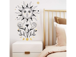 Adesivos Criativos Soleil Lune Fleur Muraux Salon Salle À Manger Chambre Étude Decoração Adesivos Muraux Amovible