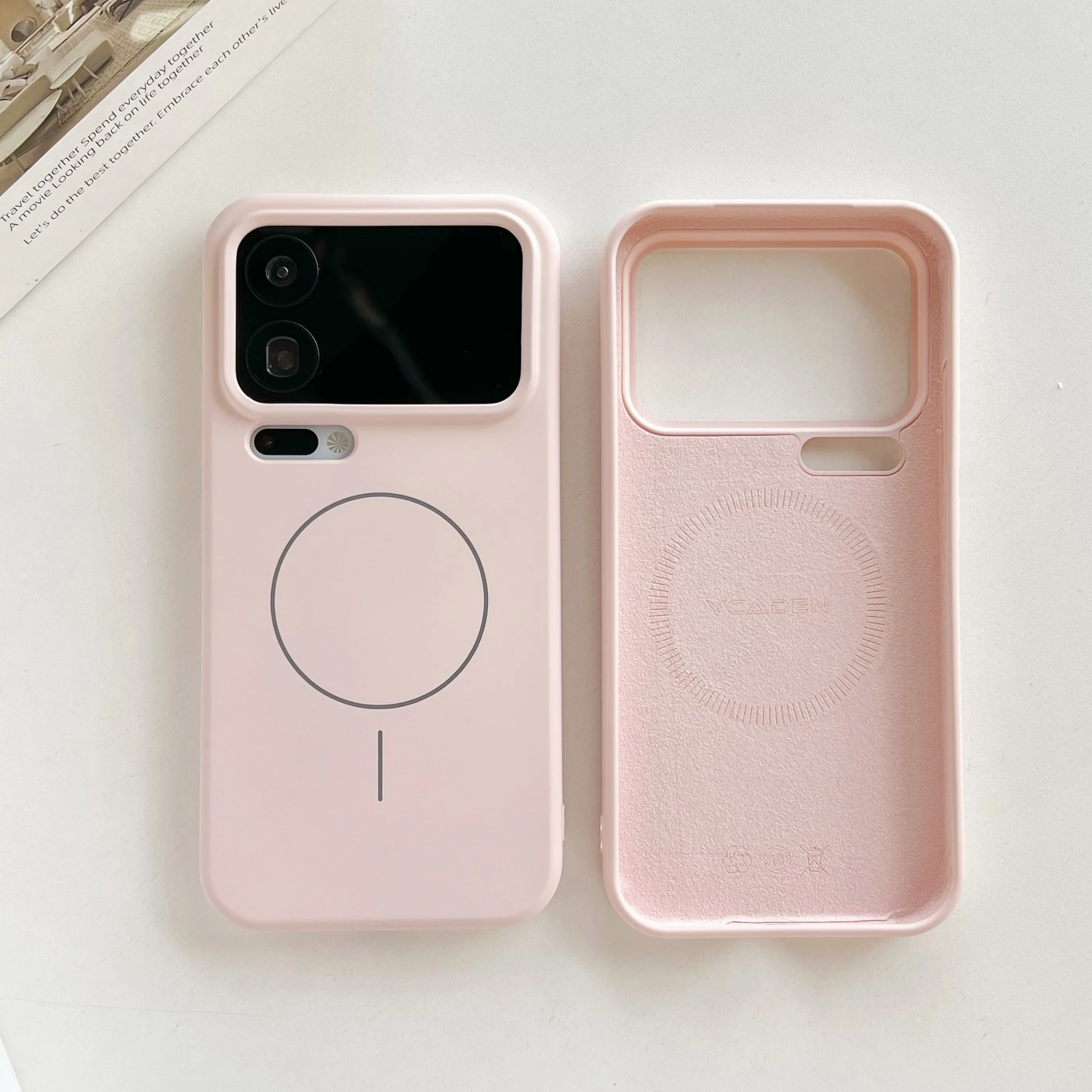 Capa Protetora De Silicone Líquido (rosa Para Xiaomi 13 Ultra), Resistente A Impactos, Magnética E Com Carregamento Sem Fio.