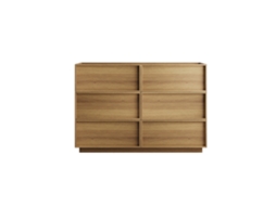 Cômoda Moderna de Madeira com 6 Gavetas,mesa de Maquiagem e Armário para Sala,quarto e Corredor 115 X 48 X 78 Cm,cor Carvalho ORBITRA COMMERCE