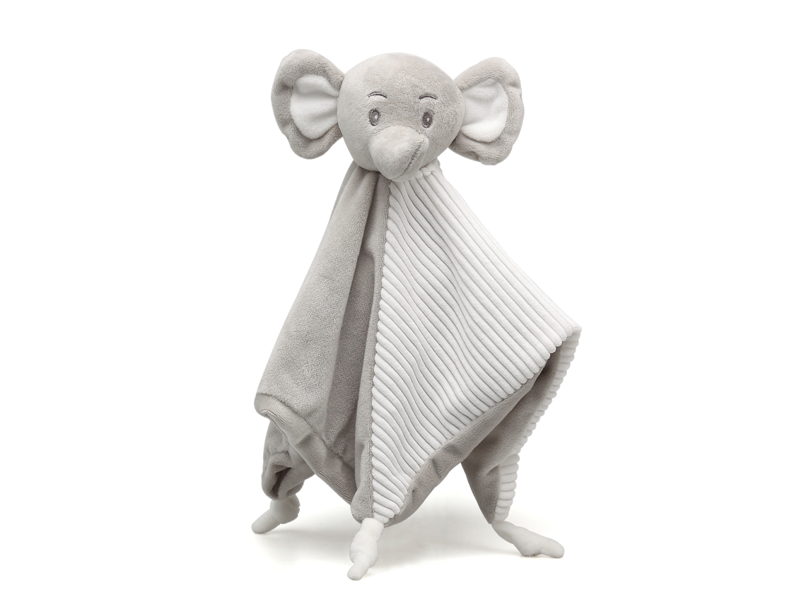 Elefante cinza bebê brinquedo de pelúcia com caixa Kiokids