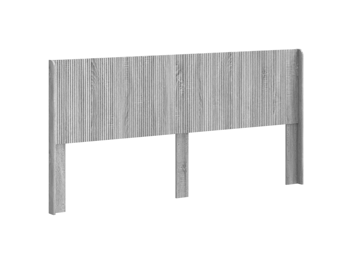 Conjunto 1 Cabeceira Moderna Vidaxl Cinzento Derivados De Madeira (180 Cm)