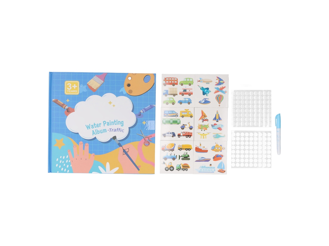 Ats livro de Colorir com Água Reutilizável Doodle para Crianças Brinquedo Educatsivo Aprendizagem Precoce Lar Viagem Azul