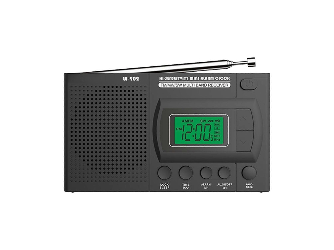 Rádio Fm Am Sw Multibanda Com Recursos De Gerenciamento De Tempo E Durabilidade Construção Em Abs Funções Práticas De Relógio Rádio Olysi Shop