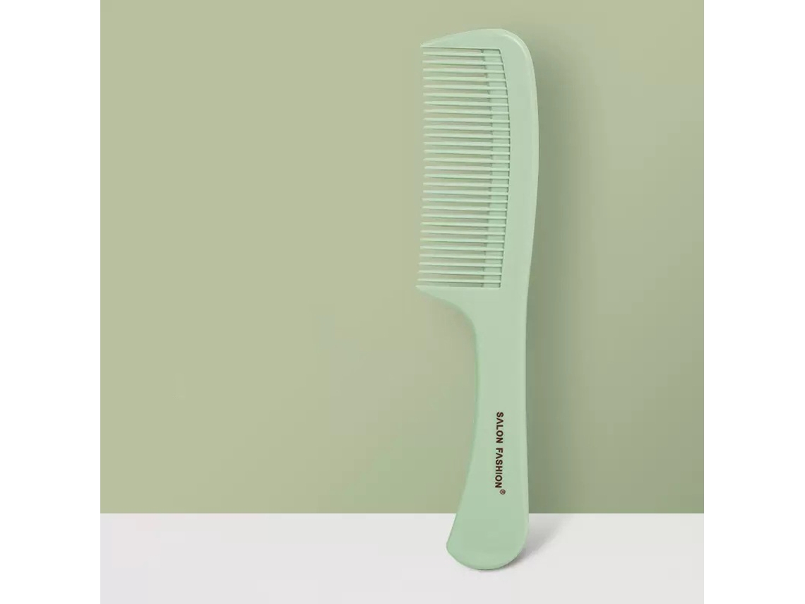 Pente Plano de Plástico com Dentes Largos para Massagem Capilar e do Couro Cabeludo. MDUG (estilo 5 Verde)
