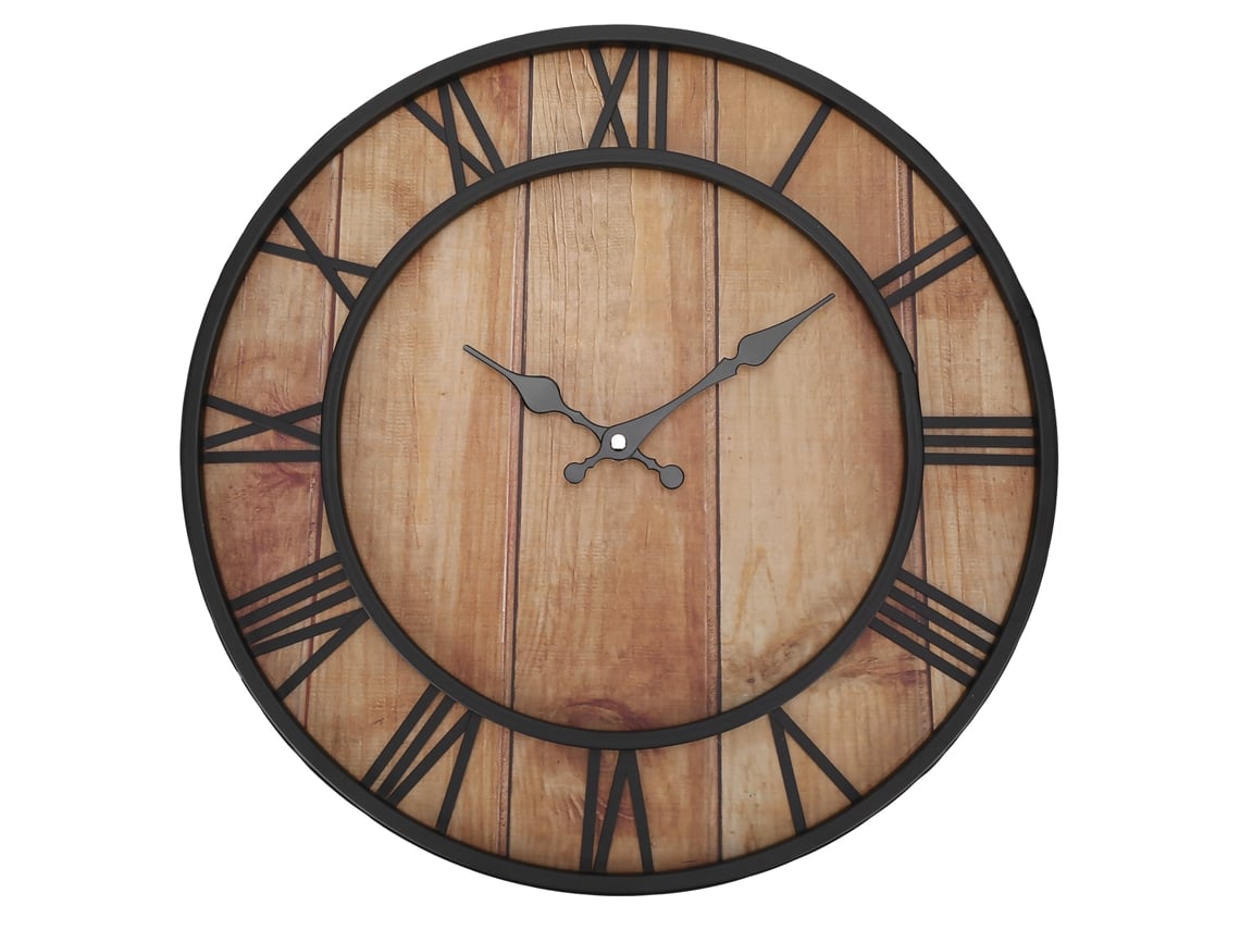 Baok-Reloj De Pared De Hierro Antigua Silent Rondo Con Roman Numerais Para Hogar Y Oficina