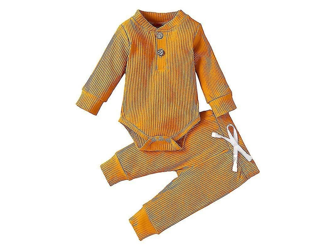 Fasst conjunto 2 Peças para Bebê Menino: Camiseta de Gola Redonda com Manga Longa e Calças com Cintura Elástica para Festas e Ocasiões Diárias