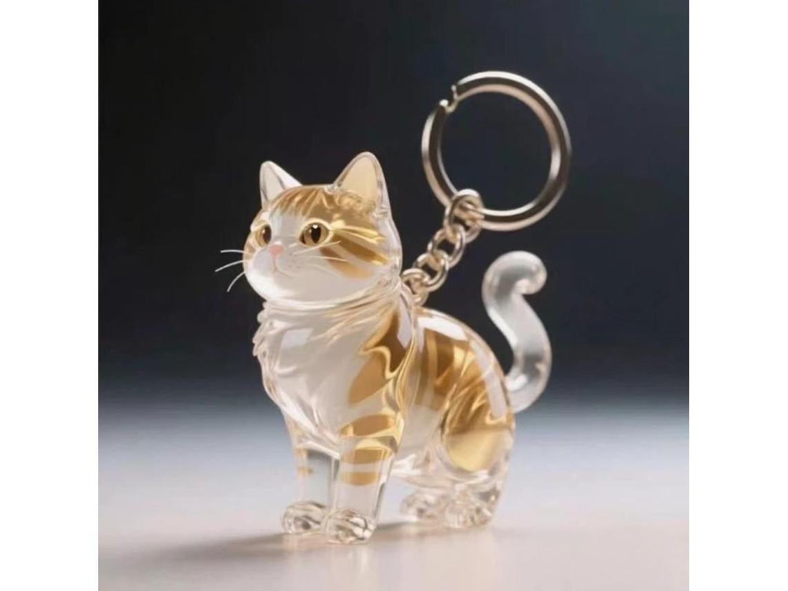 Caixa Transparente Em Formato De Gato Para Guardar Pelos De Animais