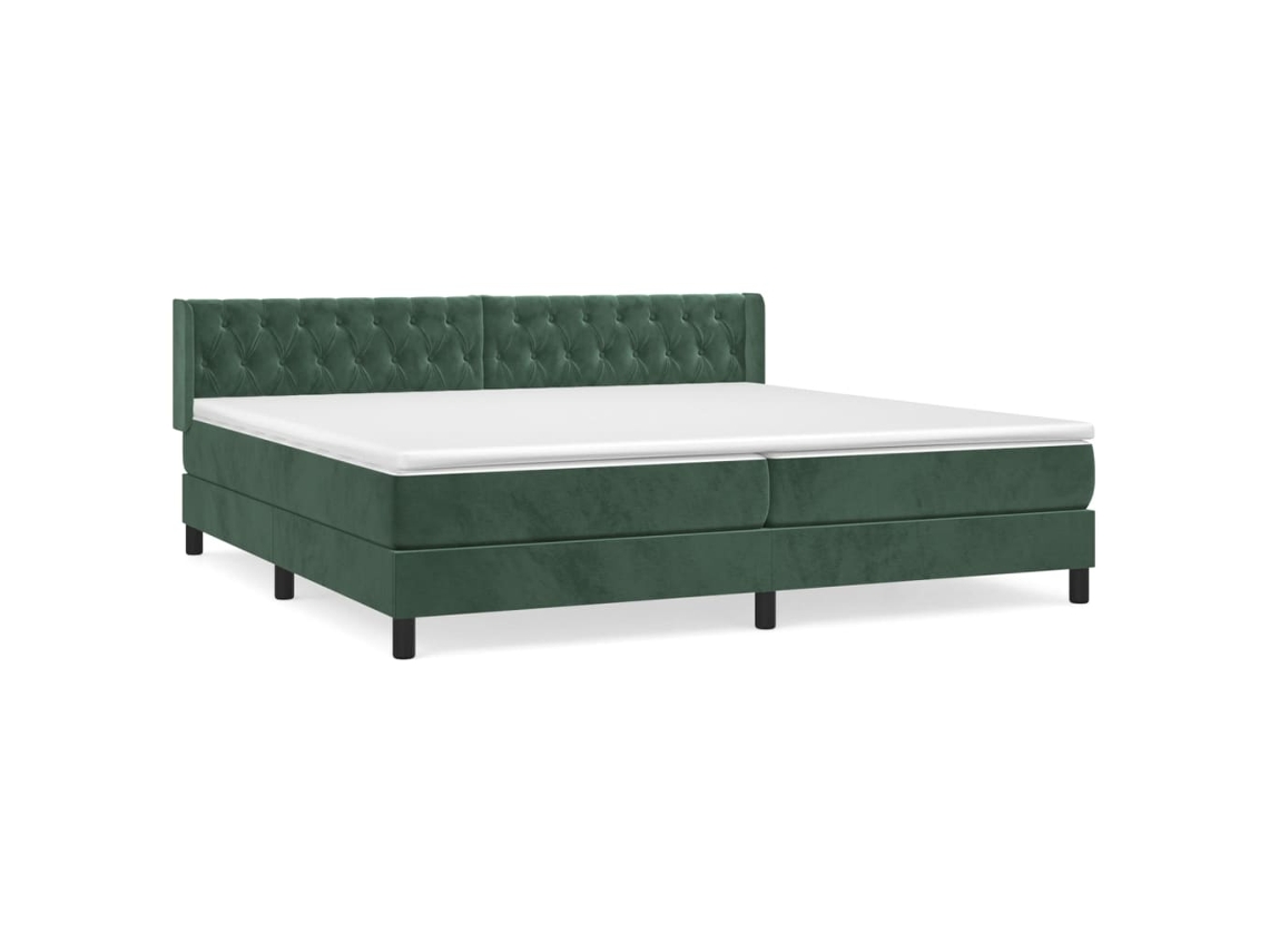 Box Spring Bed, Box Spring Beds Vidaxl Verde Veludo (200 X 200 Cm)