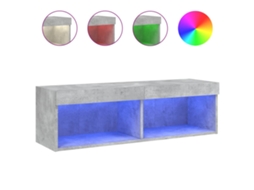 Móvel de Tv com Luzes Led Cinzento Cimento MAISON EXCLUSIVE (100x30x30 cm)