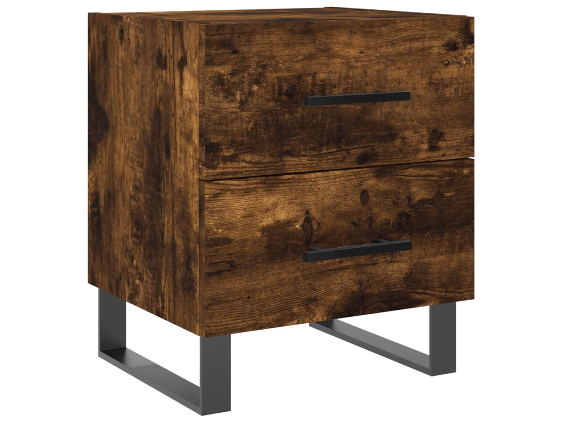 Bedside Cabinet, Bedside Cabinets Vidaxl Marrom Madeira Processada (n/a)