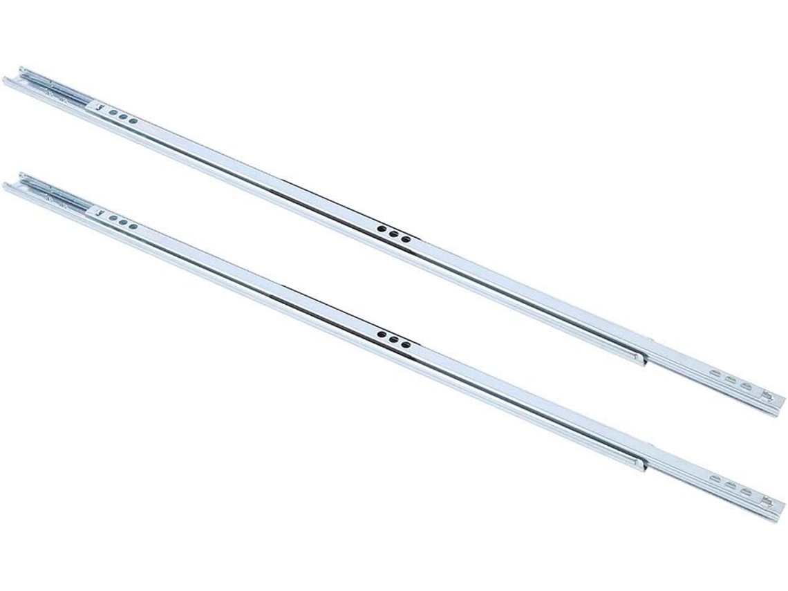 Eacam 2 Peças Corrediças De Aço Para Gavetas 450mm, Trilhos Com Rolamento De Esferas 17mm Largura Para Armários, Closets