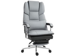 Cadeira de Escritório Ergonômica, Ajustável, 129cm, Cinza Preto, 63x71x123cm | S/MARCA