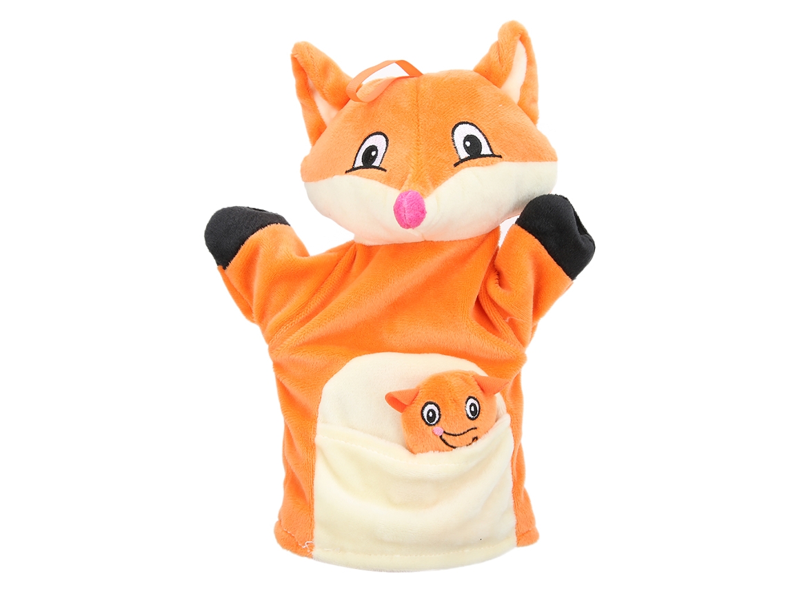 Mali bonecos de Dedo Animais Brinquedos de Pelúcia Educativos para Bebê Laranja