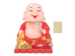 Ornamento de Buda Monge com Energia Solar | S/MARCA
