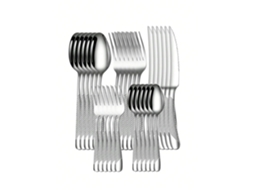Conjunto De Talheres De Aço Inoxidável Silver Star Diamond (30 Peças) - Faca, Garfo E Colher