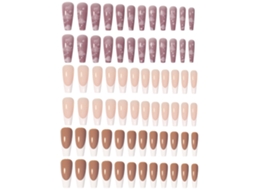 Long Press On Nails Unhas Postiças De Cobertura Completa Unhas Postiças Paraes E Meninas 3 Caixas 24 Peças Cada -Estilo 4 ZMDECQNA