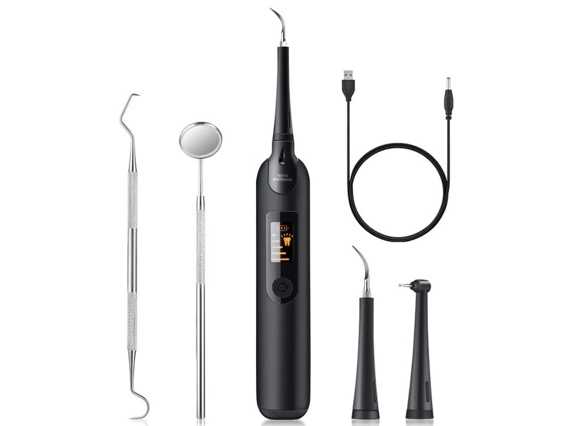 Irrigador Oral Raspador Dental Elétrico Portátil Limpa Cálculo Remove Tártaro Visor Digital Yizhood