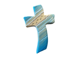 Cruz de Madeira Artesanal para Decoração Religiosa LAXISCREED