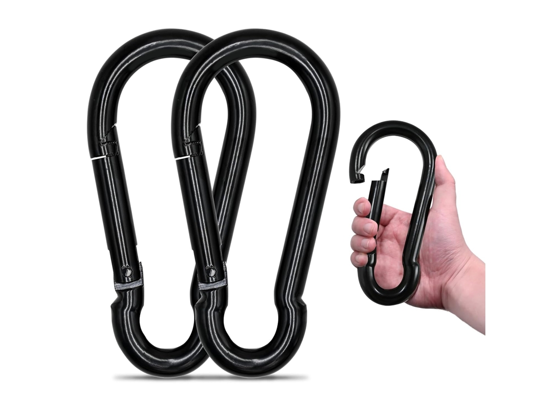 Mosquetão Grande de 10 Cm com 4,9 Largura, Pacote com 2 AQUAFORGE