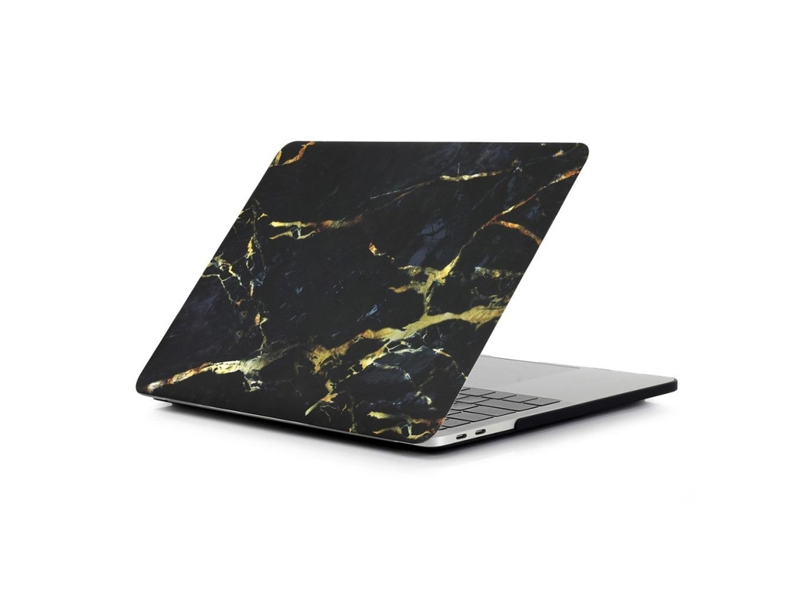 Capa Protetora De Plástico Com Estampa De Mármore Preto E Dourado Multicolorida Para Macbook Pro De 15,4 Polegadas (2016) Com Tela Sensível Ao Toque (