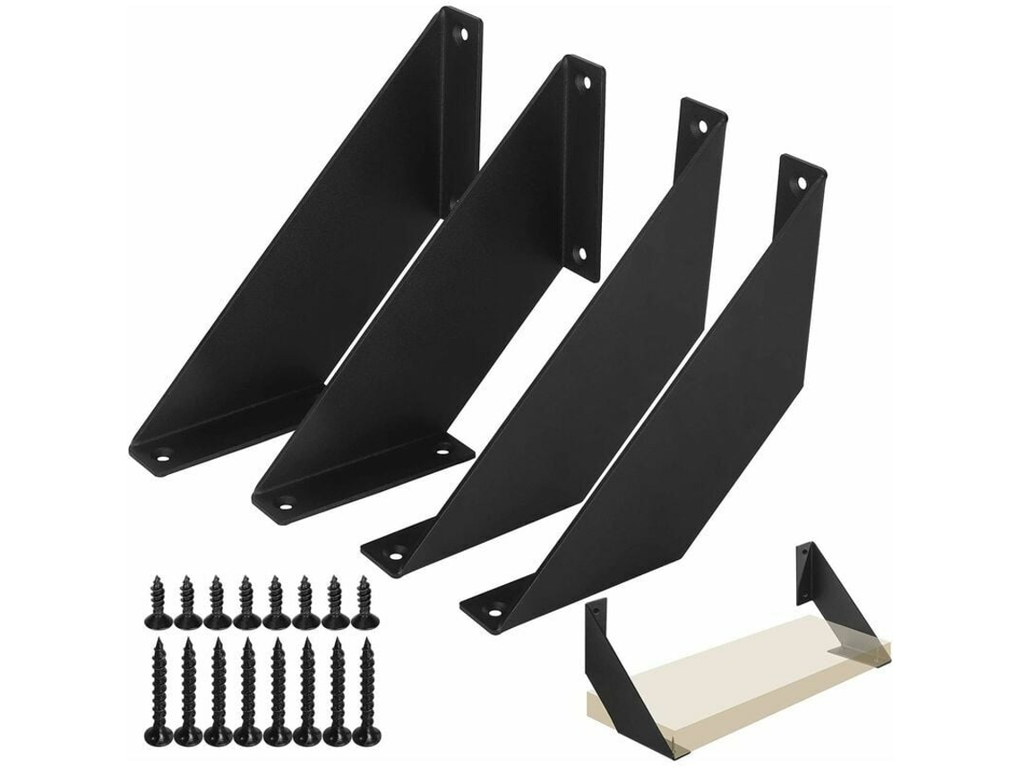 Suporte de Prateleira Robusto para Prateleiras 15Cm 4 Peças NEVEANCE