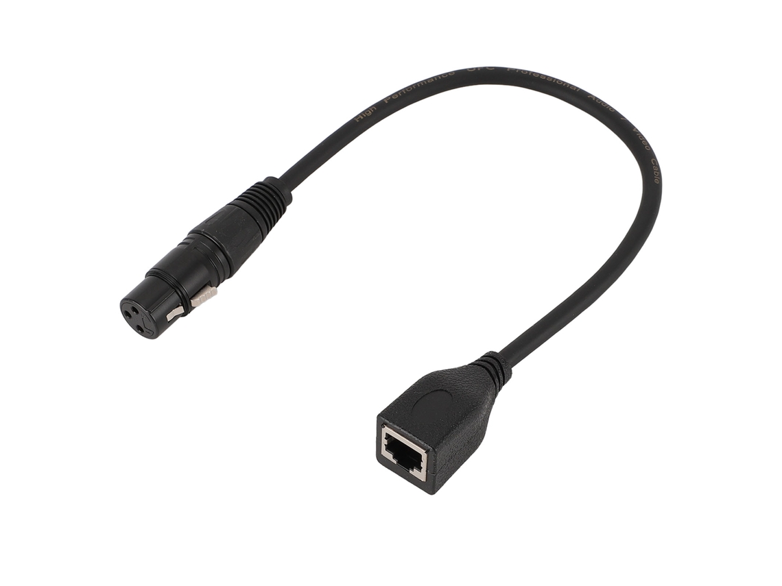 Cable Dmx Xlr Hembra de 3 Pines a Rj45 Hembra para Controlador Dmx con, Grabación de Estudio, 0,3 M (1 Pie)