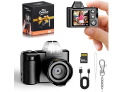 Mini Câmera Digital de Chaveiro, Vídeo Hd 1080p, Tela de 1,3" com Cartão de 64gb para Gravação em Viagens IKIKSO (preta)