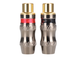 Conectores Rca Fêmea para Solda, Banhados a Ouro, Liga de Zinco, 2 Unidades, AQUAFORGE