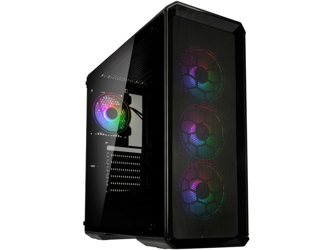 Caixa Atx para Pc de Torre Média com Painéis de Vidro KOLINK Levante V2 Rgb