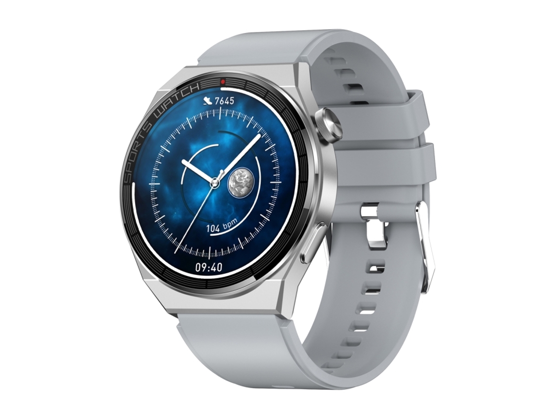 1, 36 Polegadas Tft Round Screen Smart Watch Bluetooth Para Chamadas/monitoramento De Oxigênio De Sangue, Pulseira De Silicone (prata)