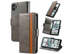Capa De Celular Caseneo Com Fivela Magnética Dupla E Revestimento Em Couro, Sem Custo Adicional, Modelo Cmf Phone 1.