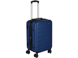 Mala de viagem rígida expansível Amazon Basics: Mala de viagem em ABS com 4 rodas duplas giratórias, design leve e resistente a arranhões, 37,5